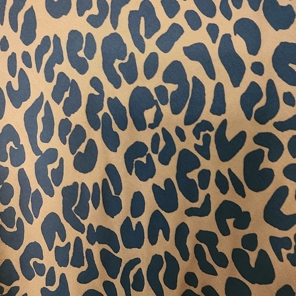 Good American Brown Black Chai Leopard Satin Midi Slip Dress woven Intimate - Picture 12 of 16